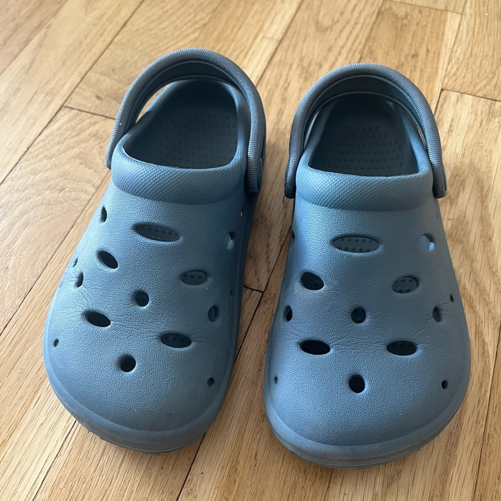 Zara Kids Gray Slip-On Clog Sandals with Heel Strap